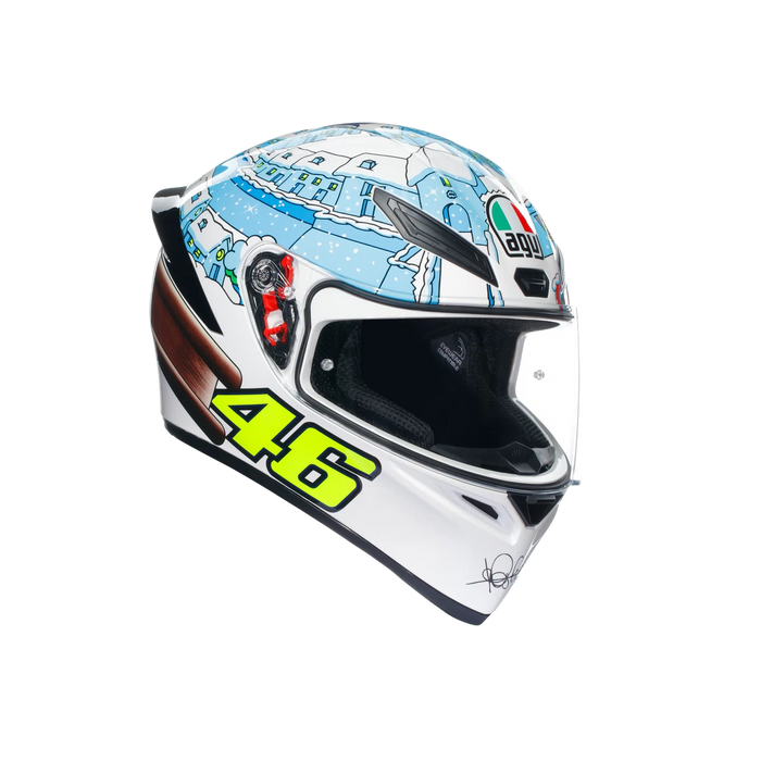 Casco integral AGV K1 S Rossi Winter Test 2017 vista frontal réplica MotoGP