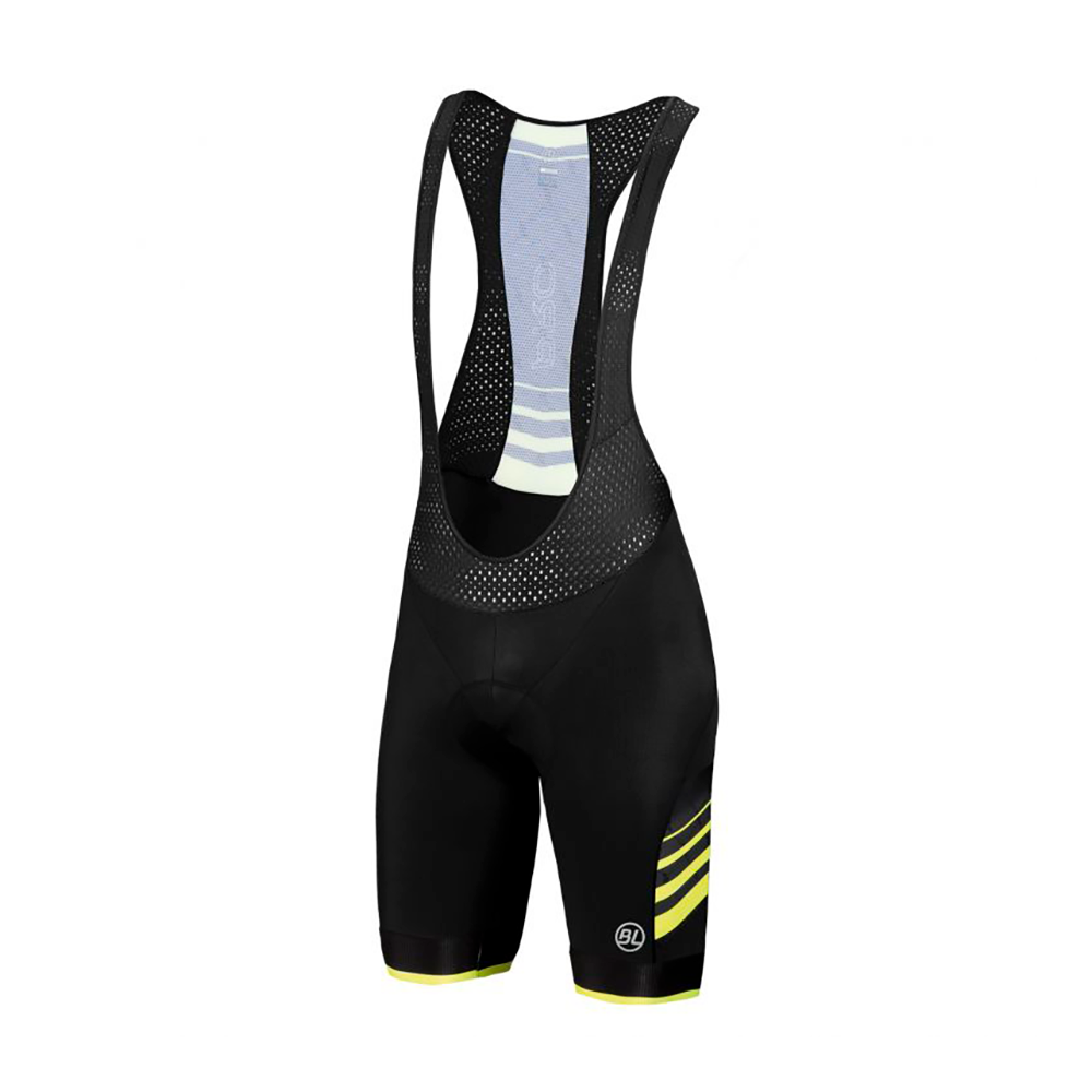 Bib Short de Ciclismo Bicycle Line Pro Amarillo con Tejido Térmico Mititech