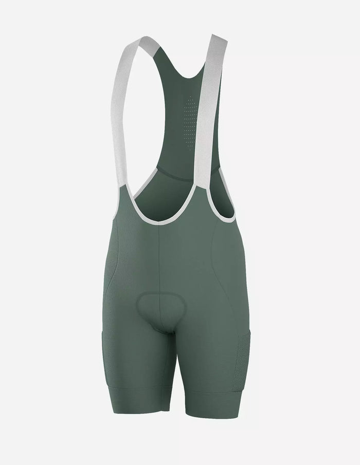Bib Short de Ciclismo Bicycle Line Sterrato S4 Verde con Badana X-Stra y Bolsillos para Gravel