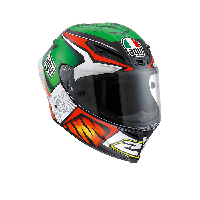 Vista frontal casco AGV Corsa W-23 racing