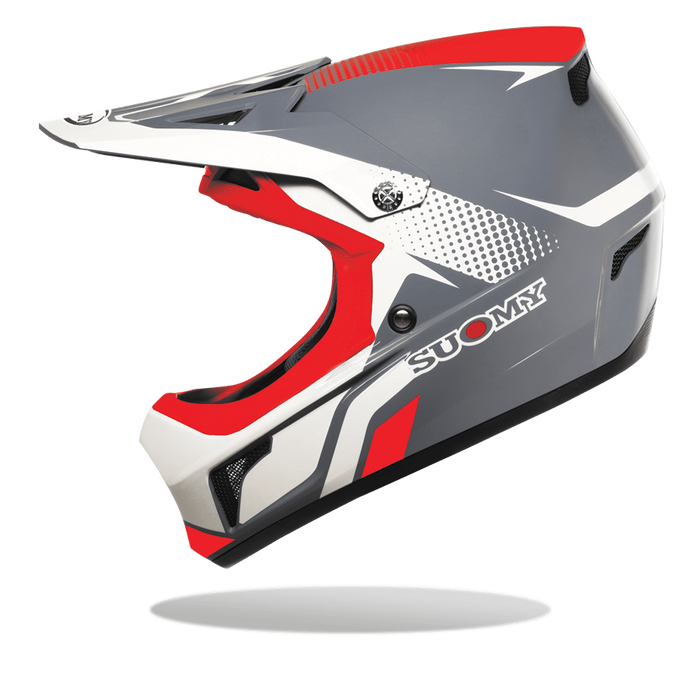 Casco integral SUOMY Extreme gris rojo para Downhill y Enduro