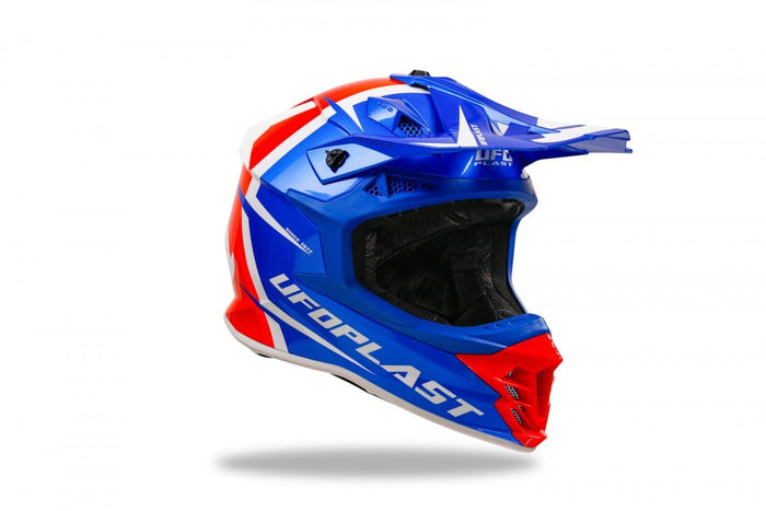 Casco para Motocross UFO Plast Intrepid Azul Naranja - CIAO ITALIA