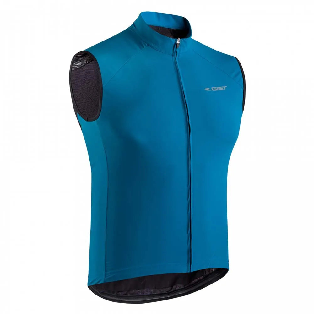Chaleco Rompevientos Gist Microm Azul Ligero para Ciclismo