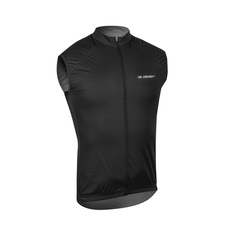 Chaleco Rompevientos Gist Microm Negro Ligero para Ciclismo