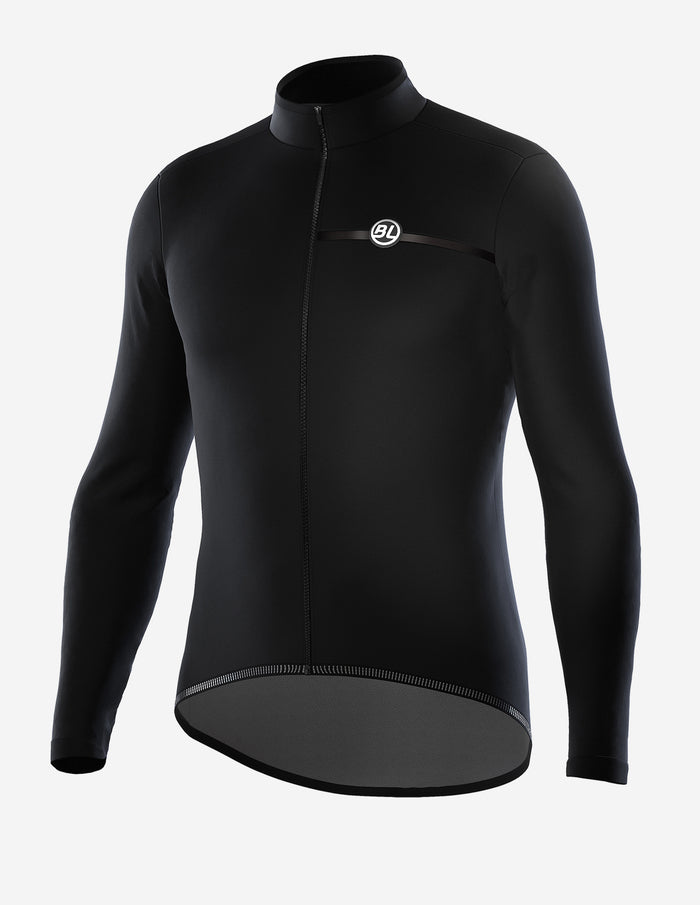 Chamarra de Ciclismo Bicycle Line Normandia Negra Térmica e Impermeable