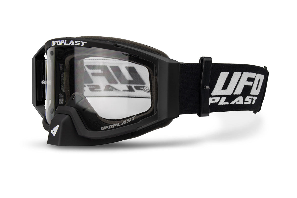 Goggle UFOPLAST Wise Black original para motocross y enduro disponible en Ciao Italia México