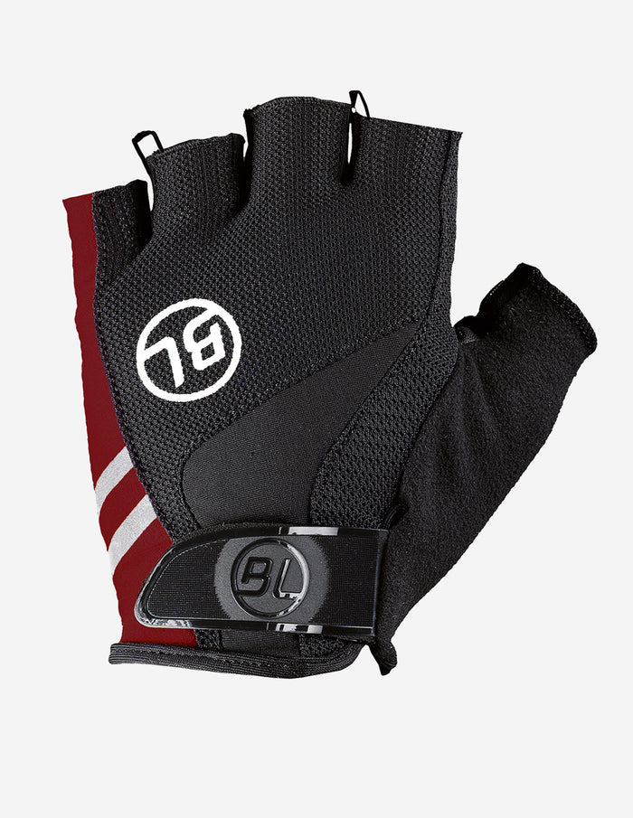 Guantes de ciclismo Bicycle Passista Black Bordeaux con gel anatómico y palma antideslizante