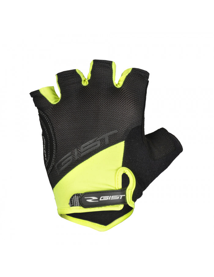 Guantes de ciclismo Gist D-Grip Amarillo Art. 5511 con palma de alto agarre y ajuste de velcro