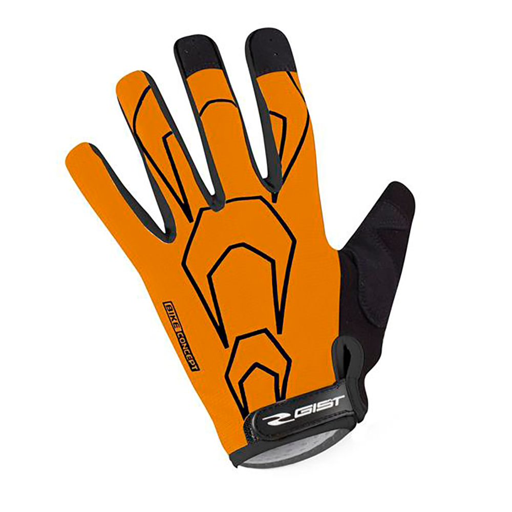 Guantes de ciclismo Gist Concept Orange MTB naranja de dedo largo con excelente agarre