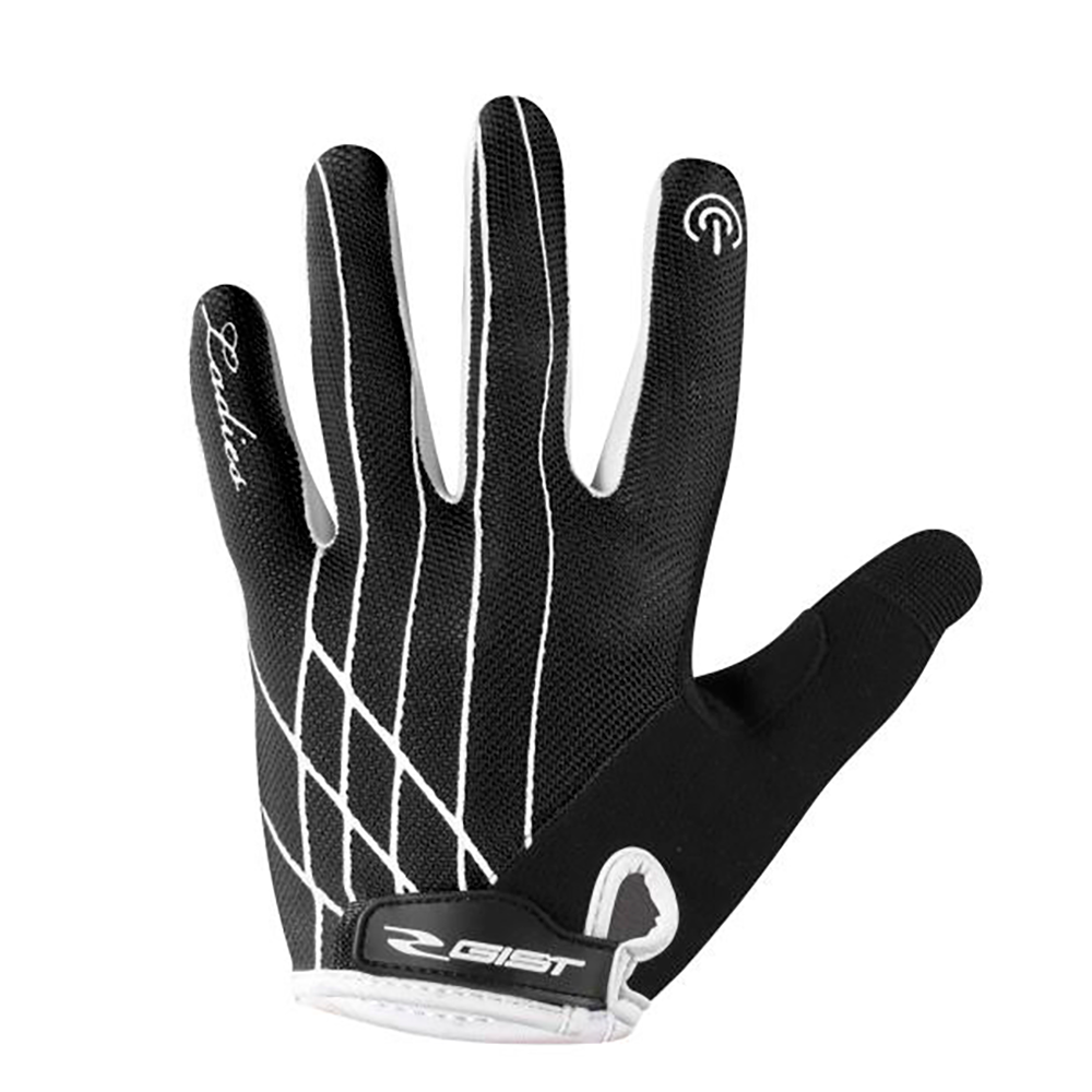 Guantes de ciclismo Gist Glamour Women Black para mujer con gel y tecnología Touchscreen