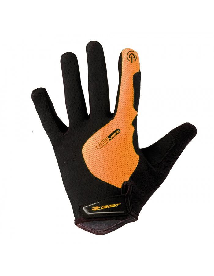 Guantes de ciclismo Gist Hero 5532 naranja con Gel D-Grip y refuerzo de silicona