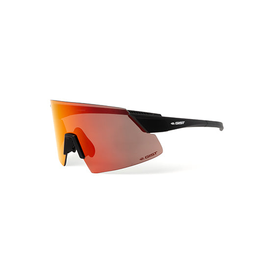 Lentes de ciclismo GIST Tock negros con rojo y tres lentes intercambiables