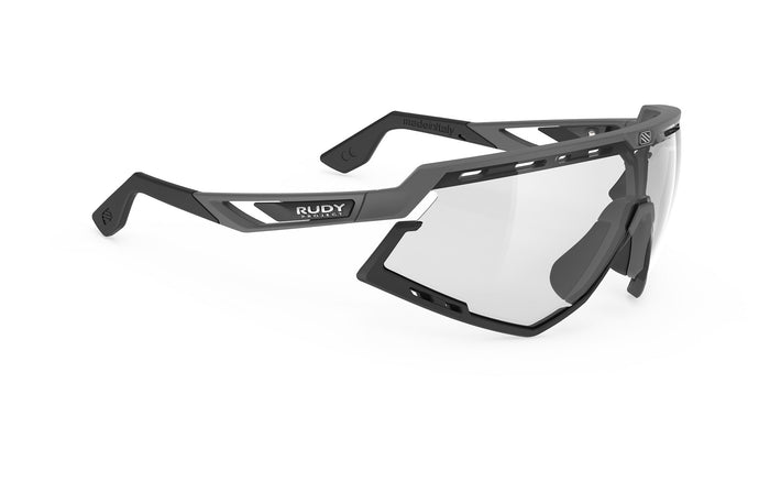 Lentes de ciclismo Rudy Project Defender gris plomo metalizado con mica ImpactX 2 negra fotocromática