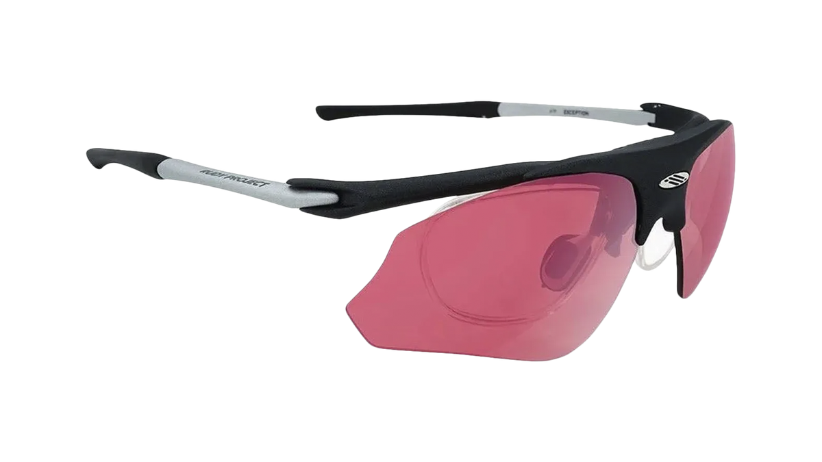 Lentes de ciclismo Rudy Project Exception negro mate con mica ImpactX 2 roja fotocromática