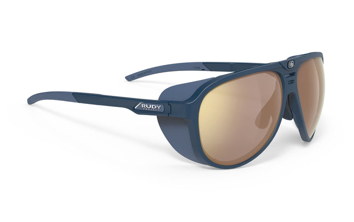 Lentes de ciclismo Rudy Project Stardash azul marino mate con mica ImpactX 2 láser carmesí fotocromática