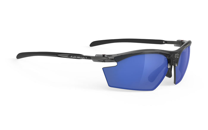 Lentes Rudy Project Rydon Crystal Ash con mica Multiláser Deep Blue para ciclismo
