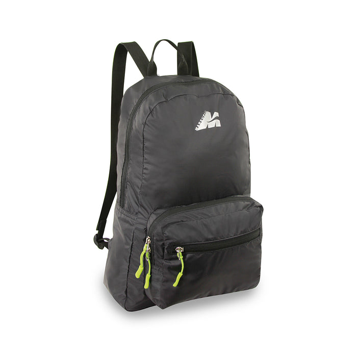 Mochila cangurera Marsupio Flash negra fabricada en nylon para viaje y actividades outdoor