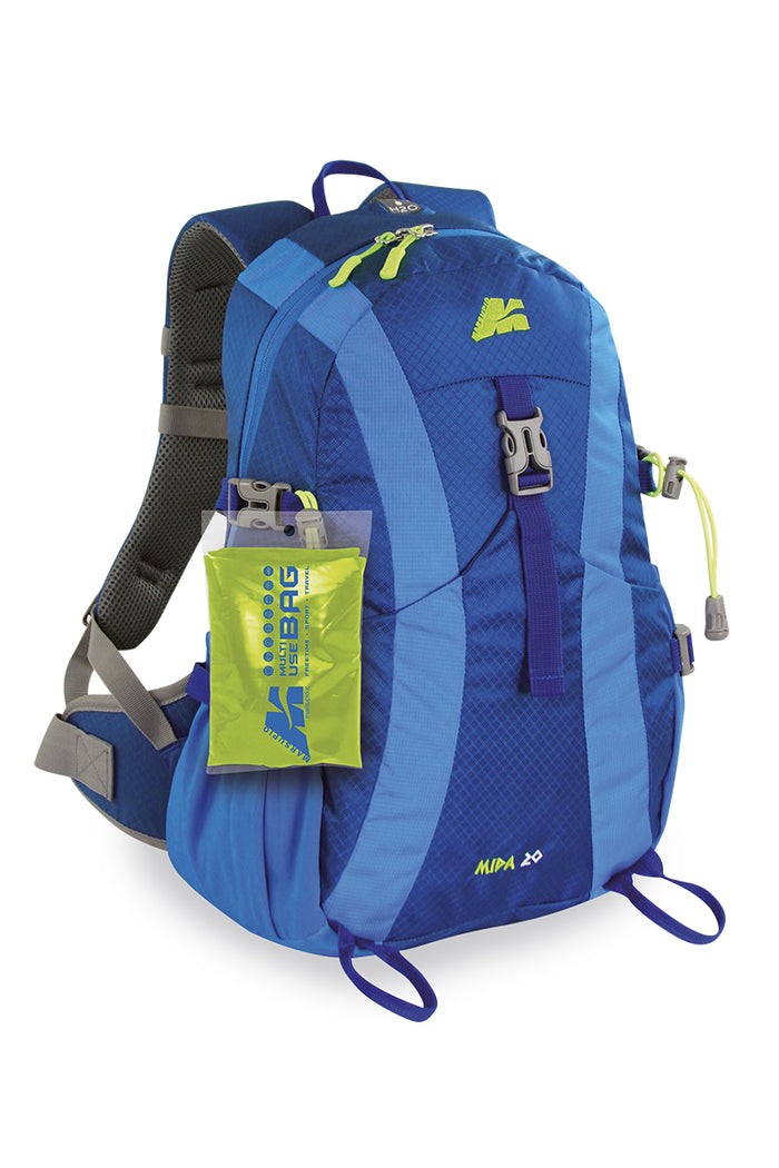 Mochila Marsupio Mida 20 azul para senderismo y trekking con capacidad de 20 litros