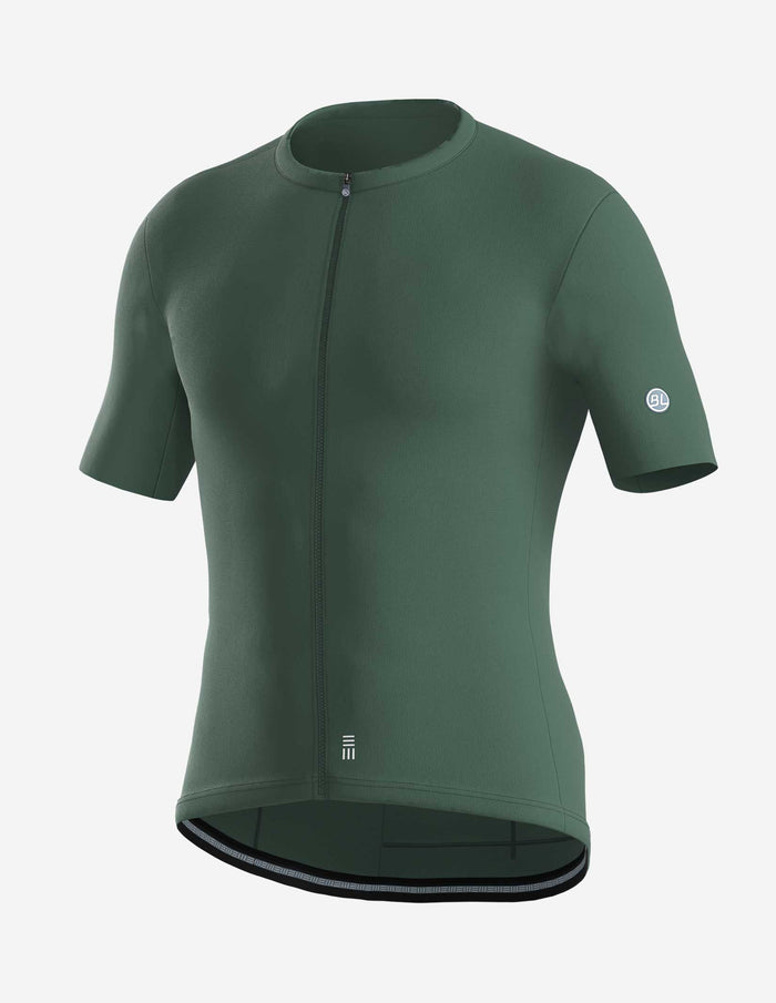 Playera de ciclismo Bicycle Line Ghiaia S3 hombre verde bamboo manga corta