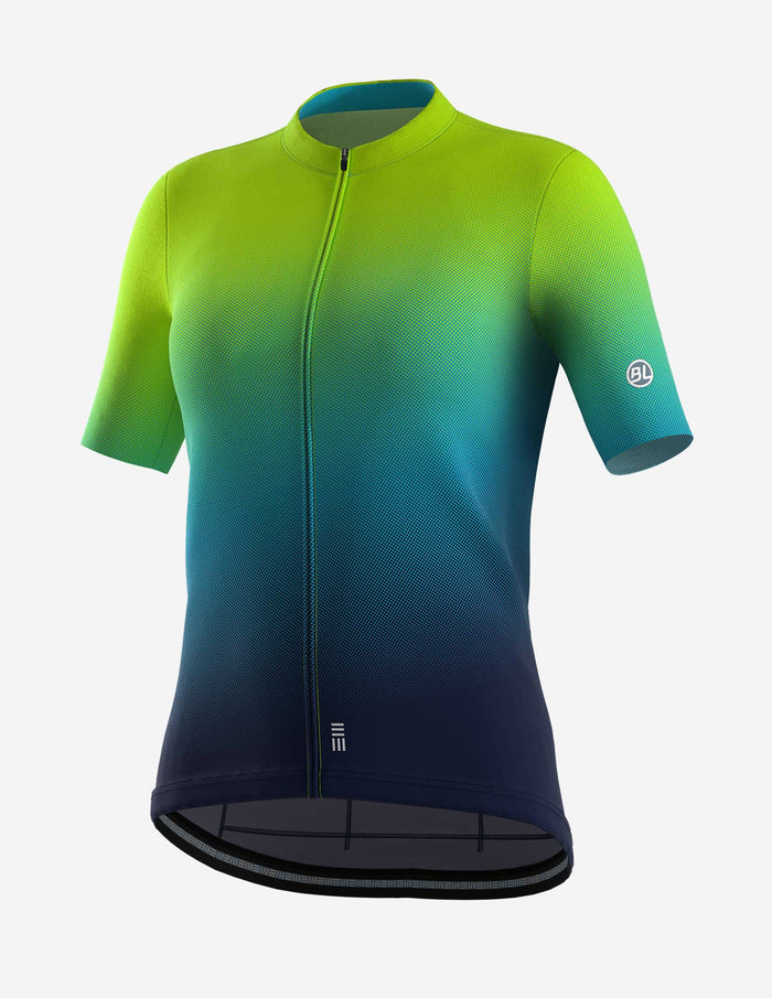 Playera de ciclismo Bicycle Line Padola para mujer azul marino manga corta
