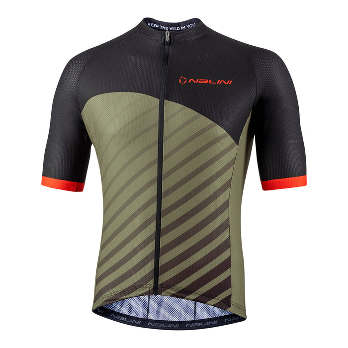 Playera de Ciclismo Nalini BAS Cross Verde para MTB y Gravel