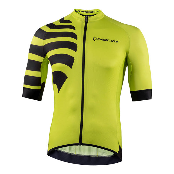 Playera de Ciclismo Nalini BAS Stripes Verde para Ruta