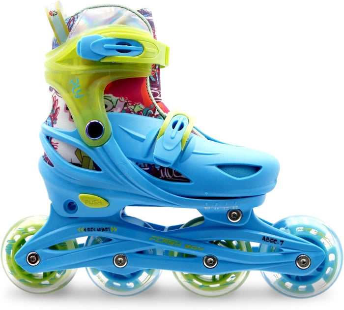 Patines en línea Roces Flash Boy ajustables con ruedas LED vista frontal