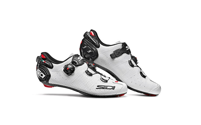 Zapatillas de ciclismo Sidi Wire 2 Carbon Air blancas con suela de carbono