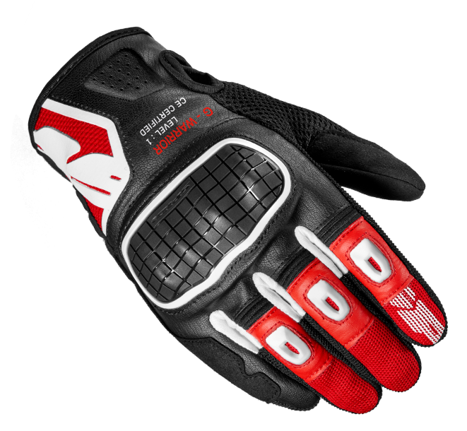 Guantes para moto Spidi G-Warrior negro rojo con protección Warrior