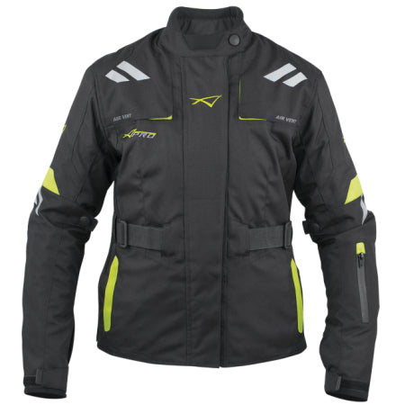 Chamarra para moto A-Pro Cosmic Lady Fluo impermeable para mujer