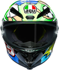 Numeración individual edición limitada casco AGV Pista GP R Rossi Mugello 2017 calota carbono
