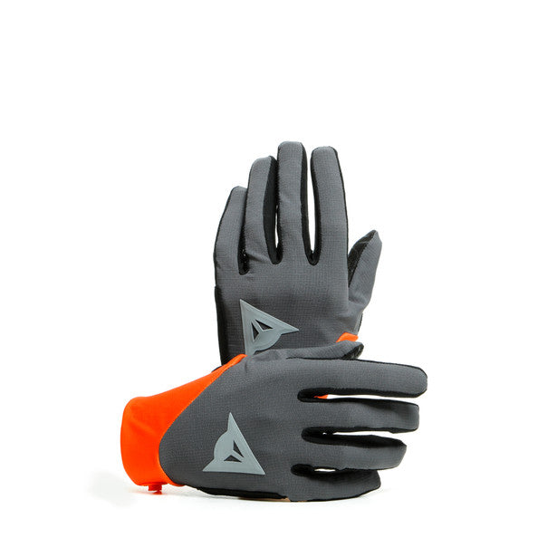 Vista frontal de guantes Dainese HG Caddo Orange Black Gray