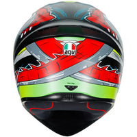 Casco AGV K1 Dundee Matt Lime Red Trasero 1