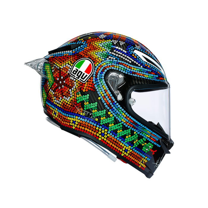 Casco AGV Pista GP R Winter Test 2018 lateral derecho sistema XQRS VLS pantalla clase óptica 1