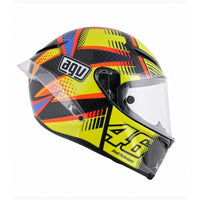 Casco AGV Pista GP Soleluna Qatar 2015 lateral derecho luna azul eléctrico mecanismo XQRS
