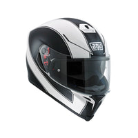 Vista lateral izquierda casco AGV K5 S Enlace blanco negro mate