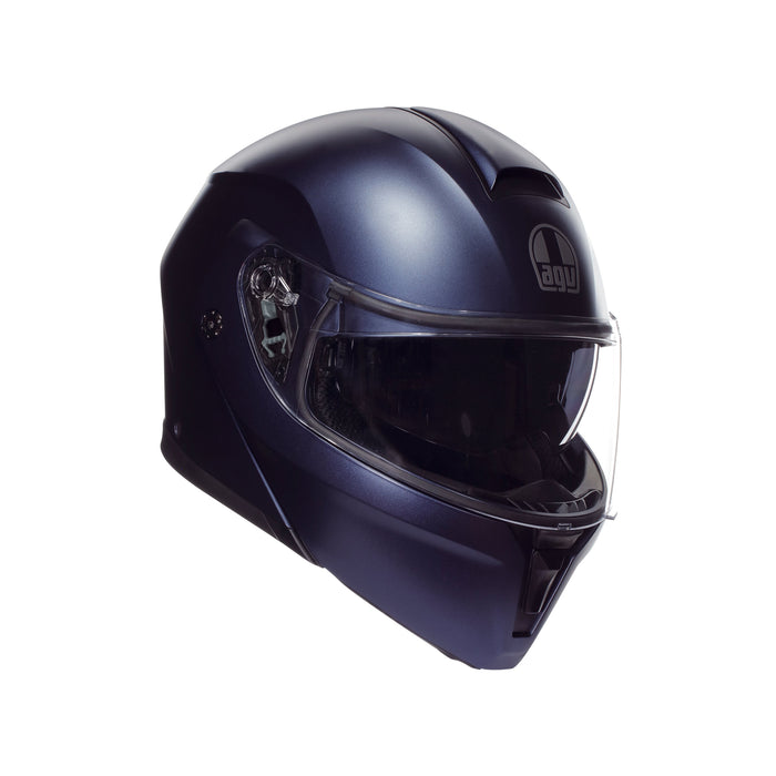 Casco modular para moto AGV Streetmodular Profondo Blue de carbono