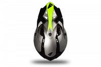 Casco motocross UFO Plast Intrepid gris amarillo