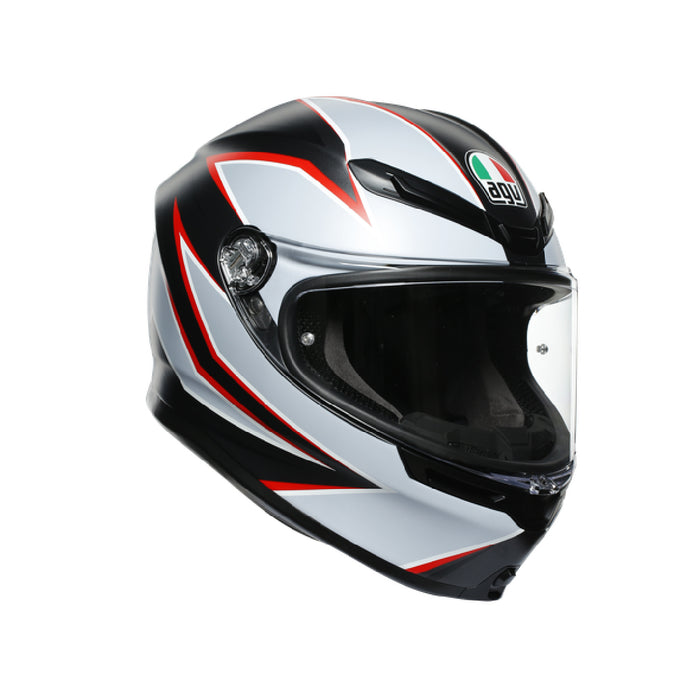 Casco para moto AGV K6 Flash negro gris rojo mate sport touring