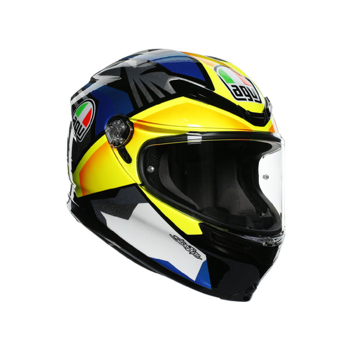 Casco para moto AGV K6 S Joan Mir negro azul amarillo sport touring