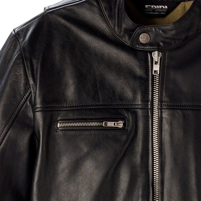 Chamarra de piel para moto SPIDI Originals Leather Negra