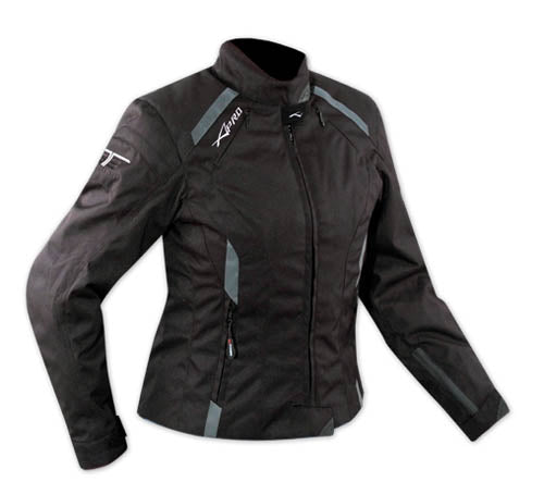 Chamarra para moto A-Pro Butterfly Lady negra impermeable para mujer