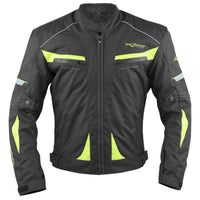 Chamarra para moto A-Pro Impact Fluo de alta visibilidad con protecciones CE