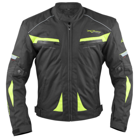 Chamarra para moto A-Pro Impact Fluo de alta visibilidad con protecciones CE