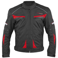 Chamarra para moto A-Pro Impact Roja con protecciones CE e impermeable