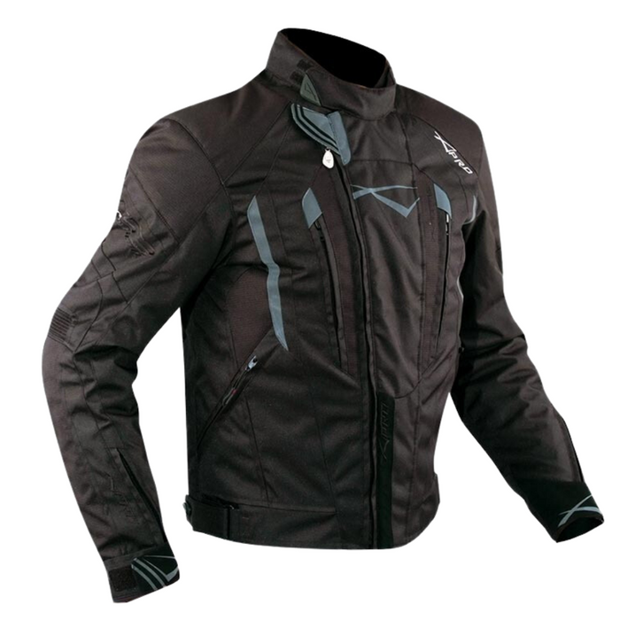 Chamarra para moto A-Pro T53 Negra sport touring con protecciones CE