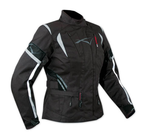 Chamarra para moto A-Pro Traveler Lady Negra impermeable para mujer