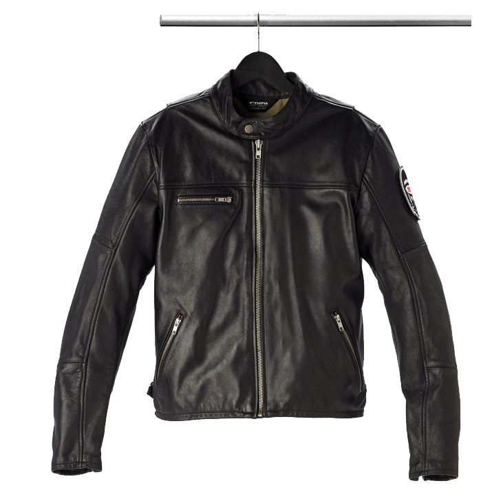 Chamarra para moto SPIDI Originals Leather Negra de piel italiana