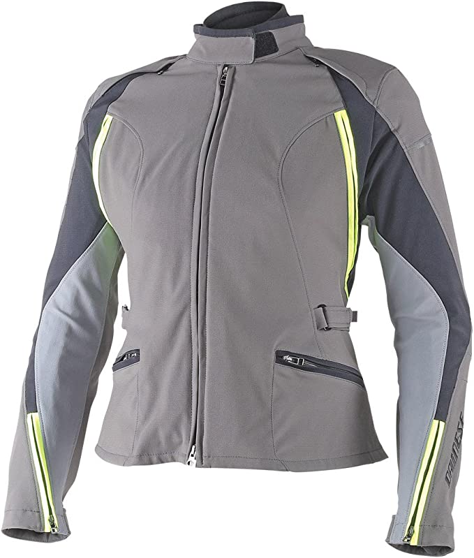 Chamarra para moto Dainese Arya D-Dry gris amarillo para mujer