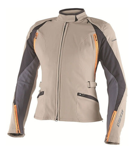 Chamarra para moto Dainese Arya D-Dry arena naranja para mujer